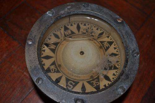 RARE!!! HENRY HUGHES & SON LTD BRASS SHIP COMPASS