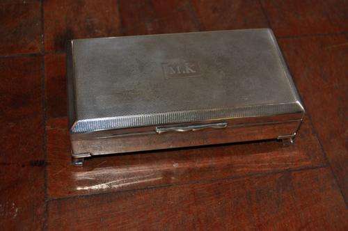 SILVER PLATED CIGAR  BOX