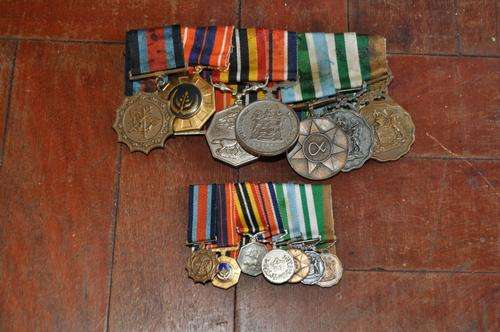 BIG COLLECTION OF SADF SERVICE MEDALS PLUS SMALL MEDALS