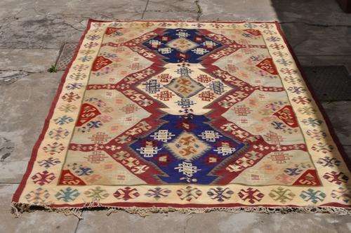 wow!!! HUGE FANTASTIC VINTAGE HANDMADE KILIM CARPET 190X314CM