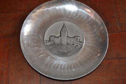 RARE!!!SCHAFFHAUSEN MUNOT HAND HAMMERED CASTLE SWISS PLATE