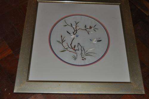 BEAUTIFUL ORIENTAL EMBROIDERY ON SILK