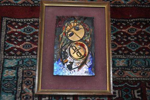 WOW!!! ORIGINAL ENAMELED PICTURE BY FAMOUS S.A.ARTIST NINA CAMPHELL-QUINE