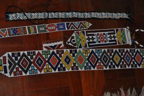 AWESOME COLLECTION OF AFRICAN BEAD WORK-6 PIECES