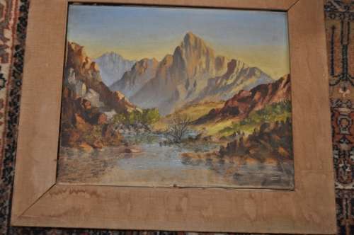 BEAUTIFUL OIL ON CANVAS BY FAMOUS SIEM DE HAAN "TUGELA VALLEY,NATAL"
