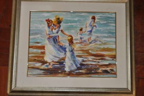 AWESOME ACRYLIC ON PAPER BY FAMOUS LOURETA COSS WATSON,VALUE R10.000!!! GREAT INVESTMENT!!!