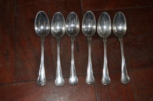 SET OF 6 SP CHRISTOFLE SPOONS IN GOOD CONDITION