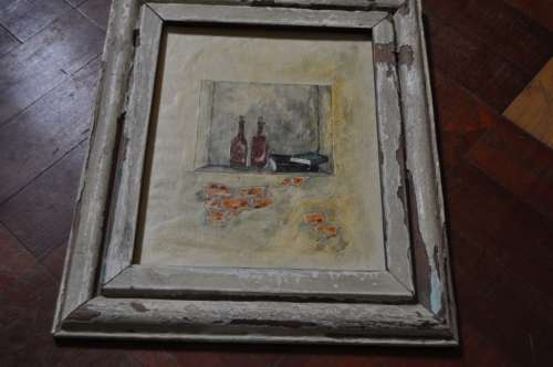 STUNNING OIL ON BOARD BY FAMOUS S.A. ARTIST LIZ HOARE IN AWESOME RUSTIC FRAME