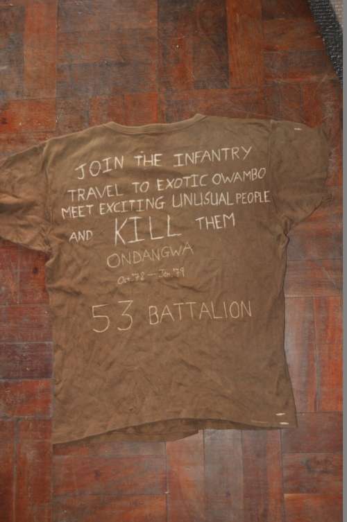 ORIGINAL BORDER WAR T-SHIRT 53 BATTALION  ,ONDANGWA 1978,SIZE M
