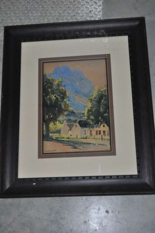 GREAT INVESTMENT!!! ORIGINAL WC BY FAMOUS SYDNEY CARTER(1874-1945)"PLAASHUIS"