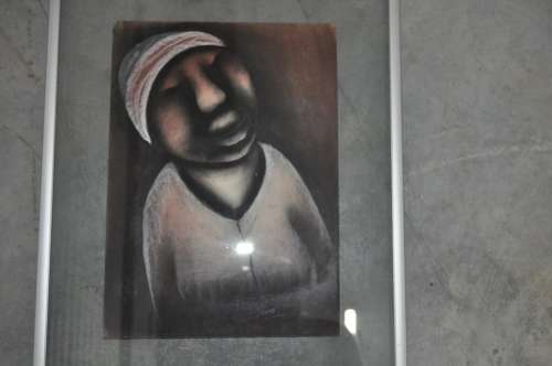 AWESOME ORIGINAL MIXED MEDIA BY FAMOUS DAVID MBELE(1940-)