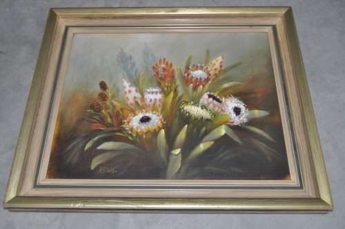AWESOME OIL ON CANVAS SIGNED H.DIEHL