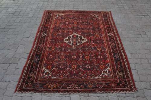 AWESOME VINTAGE PERSIAN HANDMADE CARPET 141X214CM