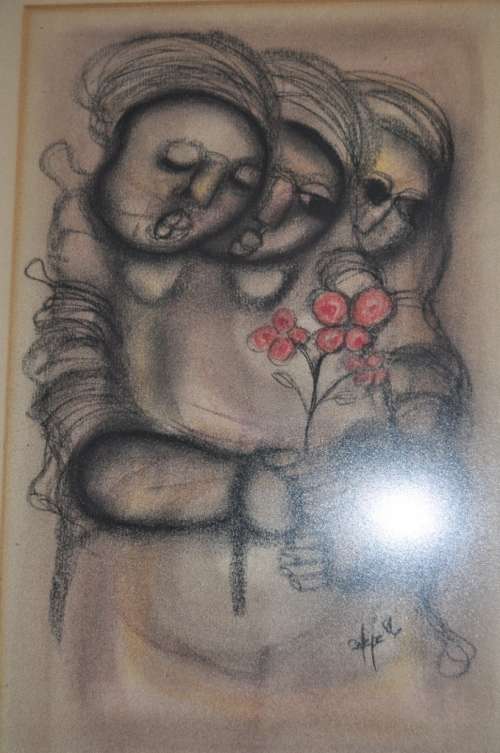 ORIGINAL MIXED MEDIA BY FAMOUS S.A. ARTIST DANIEL SELEPE