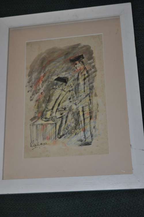 MARJORIE WALLACE(1925-2005) ORIGINAL MIXED MEDIA