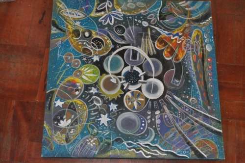 ABSTRACT OIL ON CANVAS BY J.PHILLIPS