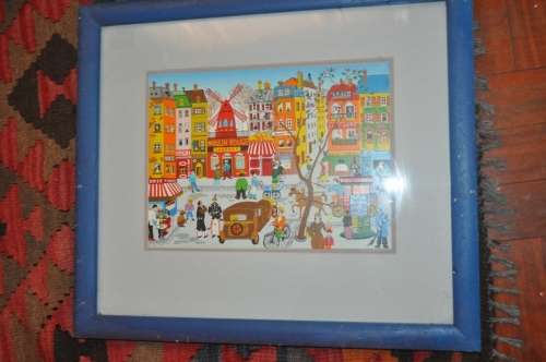 NAIVE PARISE SCENE OB MIXED MEDIA ON BOARD