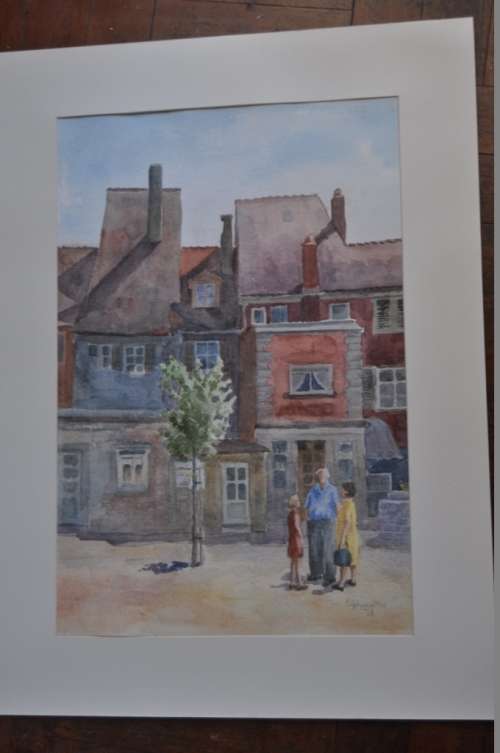 BEAUTIFUL WC TOWN SCENE,SIGNED BY ARTIST