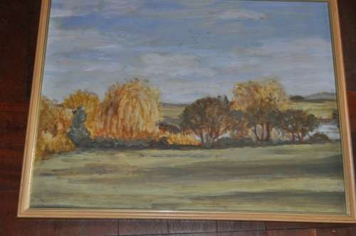 ORIGINAL OIL ON BOARD,UNSIGNED