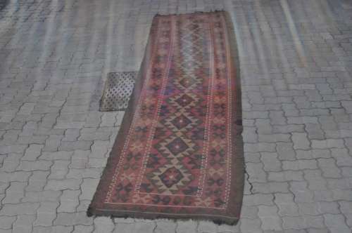 AWESOME HANDMADE KILIM CARPET RUNNER 80X350CM