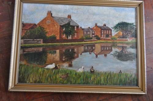 ANSELL MYERS,BRITISH ARTIST,OIL ON BOARD