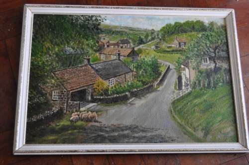 ANSELL MYERS,BRITISH ARTIST,OIL ON BOARD