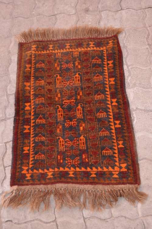 AWESOME SMALL PERSIAN HANDMADE CARPET 46X76CM