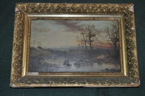WOW!!!! XIX CENTURY OIL ON BOARD,VERY DETAILED PAINTING,ARTIST UNKNOW