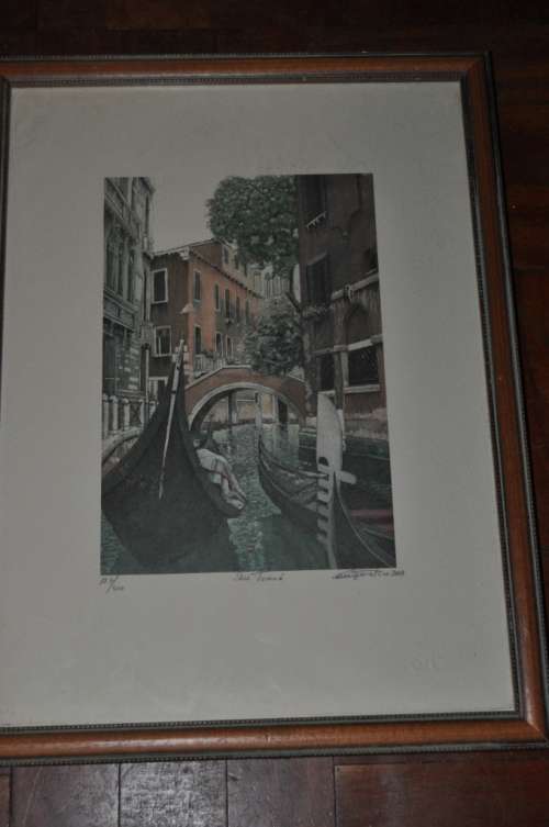 FANTASTIC ETCHING BY FAMOUS ITALIAN ARTIST SILVIO CANNIZZO,SIGNED,NUMBERED,PROOF STAMP