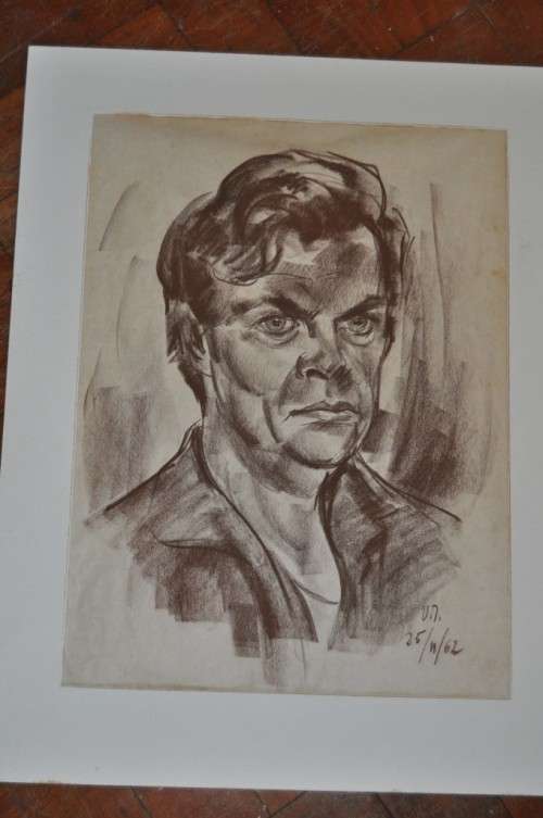VICTOR IVANOFF (1909-1997) SELF PORTRAIT MIXED MEDIA-GREAT INVESTMENT!!!!