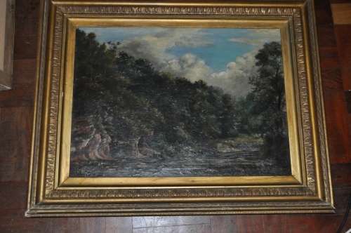 XIX CENTURY BRITISH OIL ON CANVAS IN BEAUTIFUL FRAME