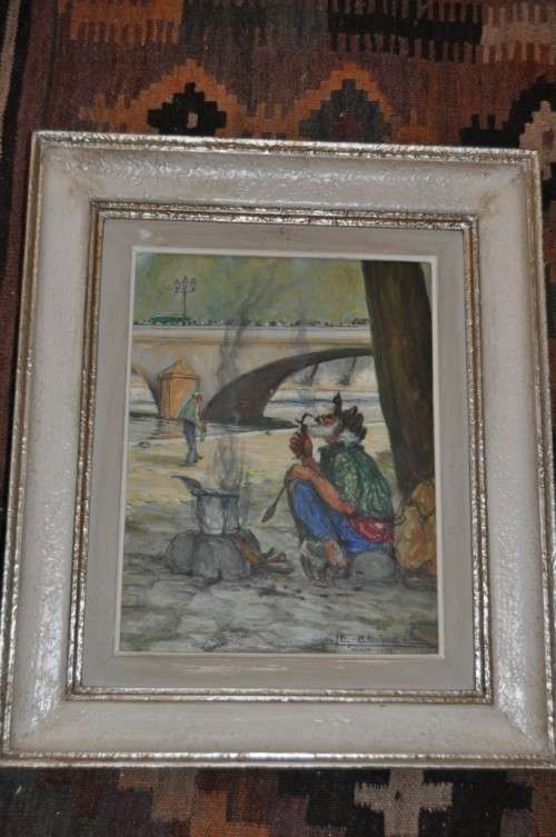 WOW!!! WOW!!! GASTON LE BEUZE(FRENCH)-AWESOME OIL ON BOARD,VALUE R15.000