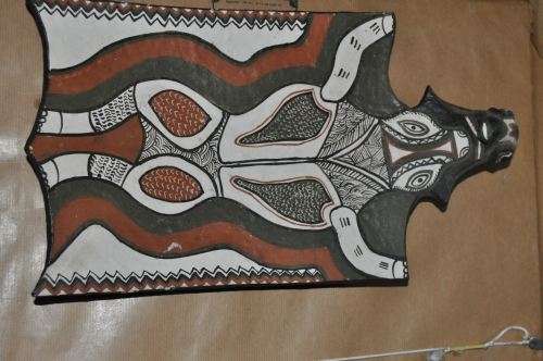 AMAZING POTTERY HAND PAINTED TRAY(PLATE)-UNKNOWN ARTIST