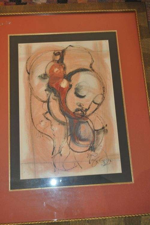 BEN MACALA!!!! ORIGINAL MIXED MEDIA NICELY FRAMED