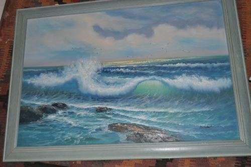 FANTASTIC SEA SCAPE OIL ON BOARD SIGNED SCHUBERT