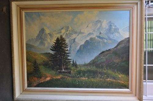 E.JANIN (SWISS ARTIST)ARTIST,AWESOME OIL ON CANVAS-VALUE R7000