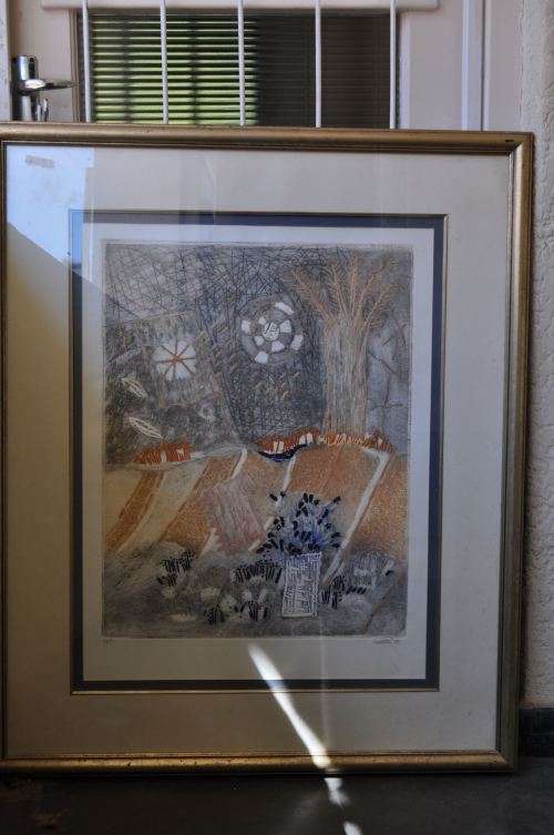 WOW!!! WOW!!!Louttre B. (Marc-Antoine Bissière)(FRENCH 1926-1912) STUNNING BIG FRAMED ETCHING,SIGNED