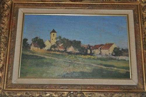 JULIEN  MASSE(1865-1950)FRENCH,OIL ON BOARD IN AWESOME FRAME