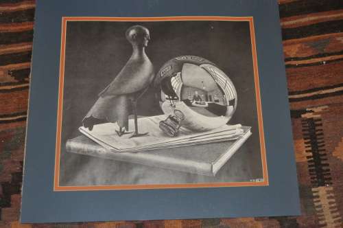 M.C ESCHER Still Life with Spherical Mirror Vintage Original Print(PRINTED IN HOLLAND) GENUINE LITHO