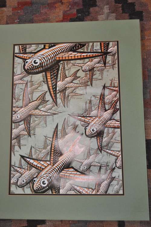 M.C.ESCHER LITHOGRAPH,SIGNED ON PLATE