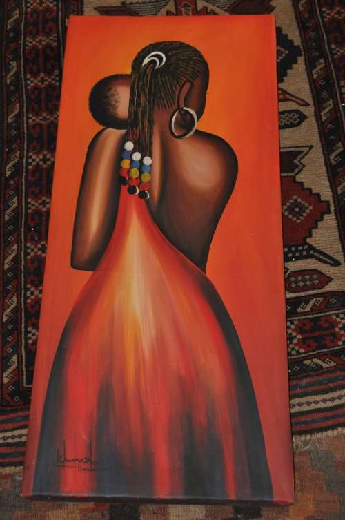 OIL ON CANVAS BY KHUMALO