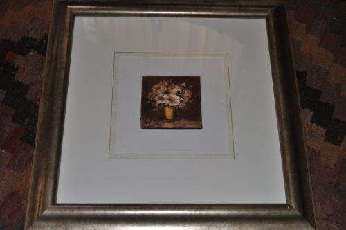 AWESOME ORIGINAL OIL ON BOARD STILL LIFE,SIGNED