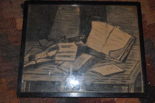 AWESOME ORIGINAL DRAWING SIGNED KERR