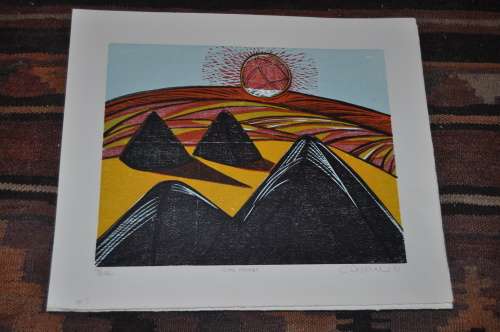 WOW!!! CECIL SKOTNES(1926-2009) STUNNING LINOCUT,SIGNED BY ARTIST,TITELED