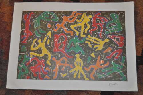 WALTER BATTISS-AWESOME LITHOGRAPH,SIGNED BY WORLD FAMOUS ARTIST