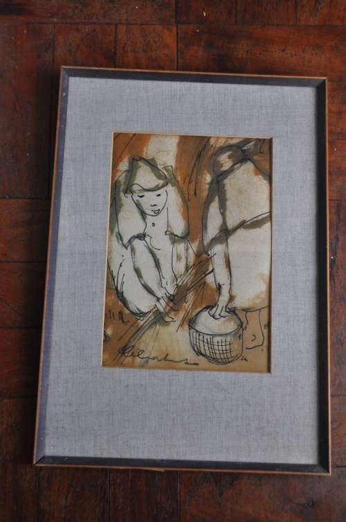 WOW!!! FRANS CLAERHOUT-ORIGINAL MIXED MEDIA-100% AUTHENTIC!!!!