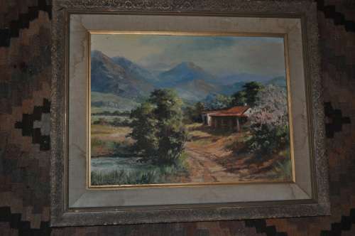C.S.BALLANTYNE-BEAUTIFUL OIL ON BOARD