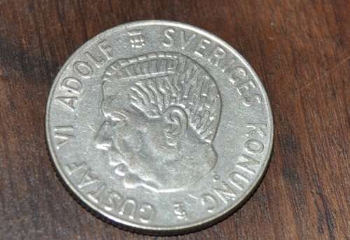 1957 1 KRON SWEDEN  0.400 SILVER
