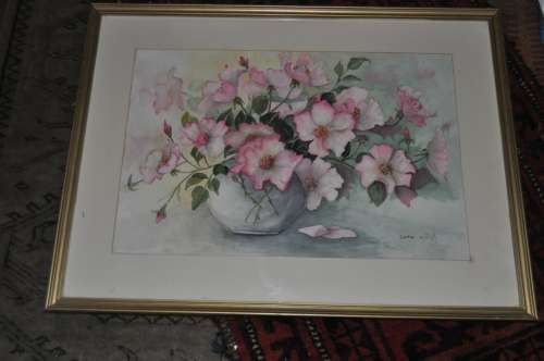 BETTIE VAN ZYL-AWESOME ORIGINAL WC,STILL LIFE