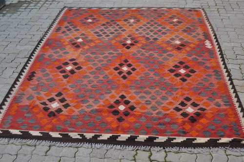 AWESOME HANDMADE KELIM CARPET 197X288CM-IN GREAT CONDITION